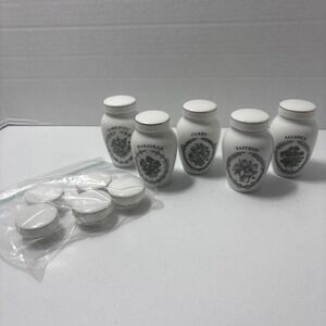 1985 Franklin Mint Fine Porcelain Spice Jars Lot Of 5+ EUC Gloria Concepts